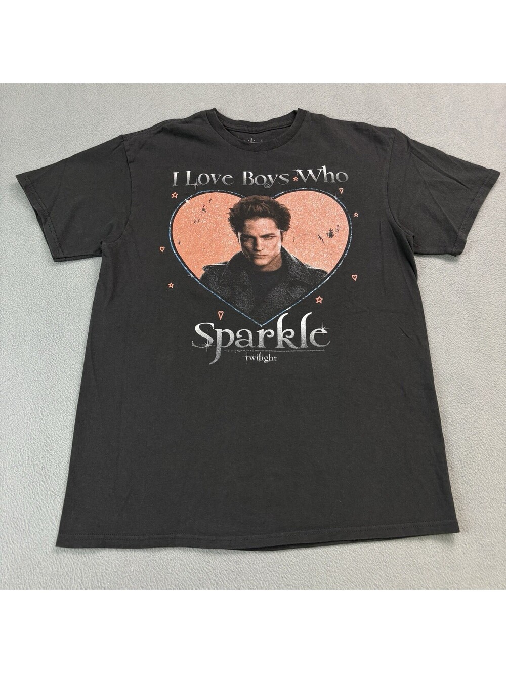 Twilight I Love Boys Who Sparkle Edward T Shirt Size Medium Black